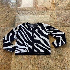 Zebra Cardigan Sweater